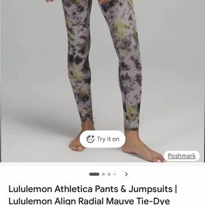 lululemon athletica Diamond dye mauve Tie-Dye Leggings